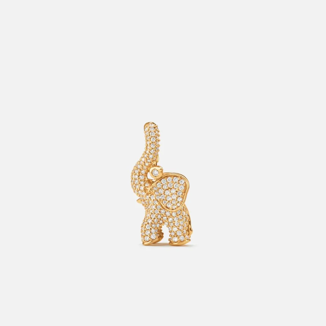 Ole Lynggaard Anhänger | Elephant anhänger medium Pavé
