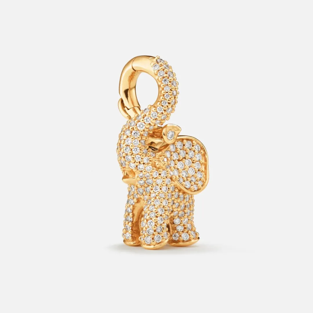 Ole Lynggaard Anhänger | Elephant anhänger medium Pavé