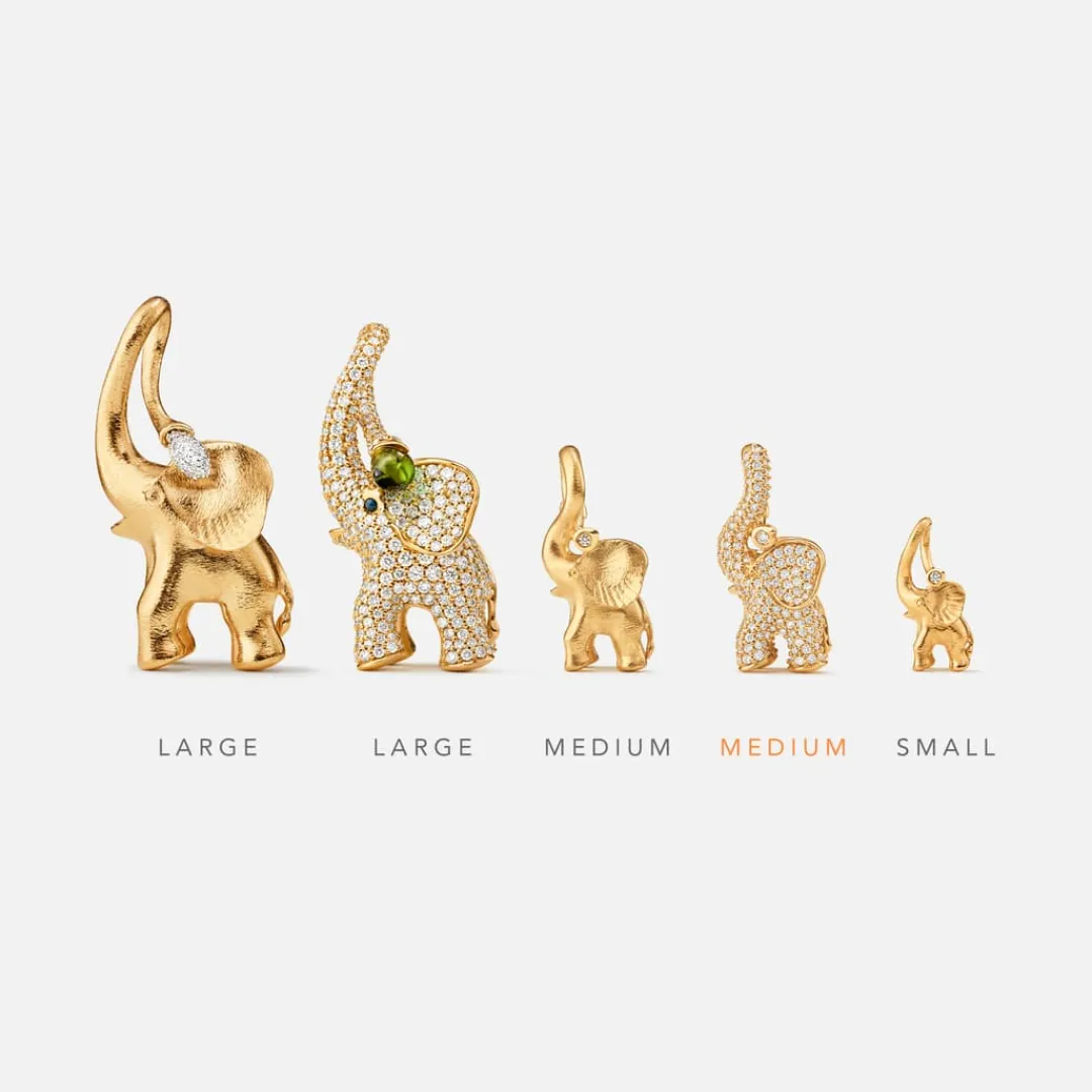 Ole Lynggaard Anhänger | Elephant anhänger medium Pavé