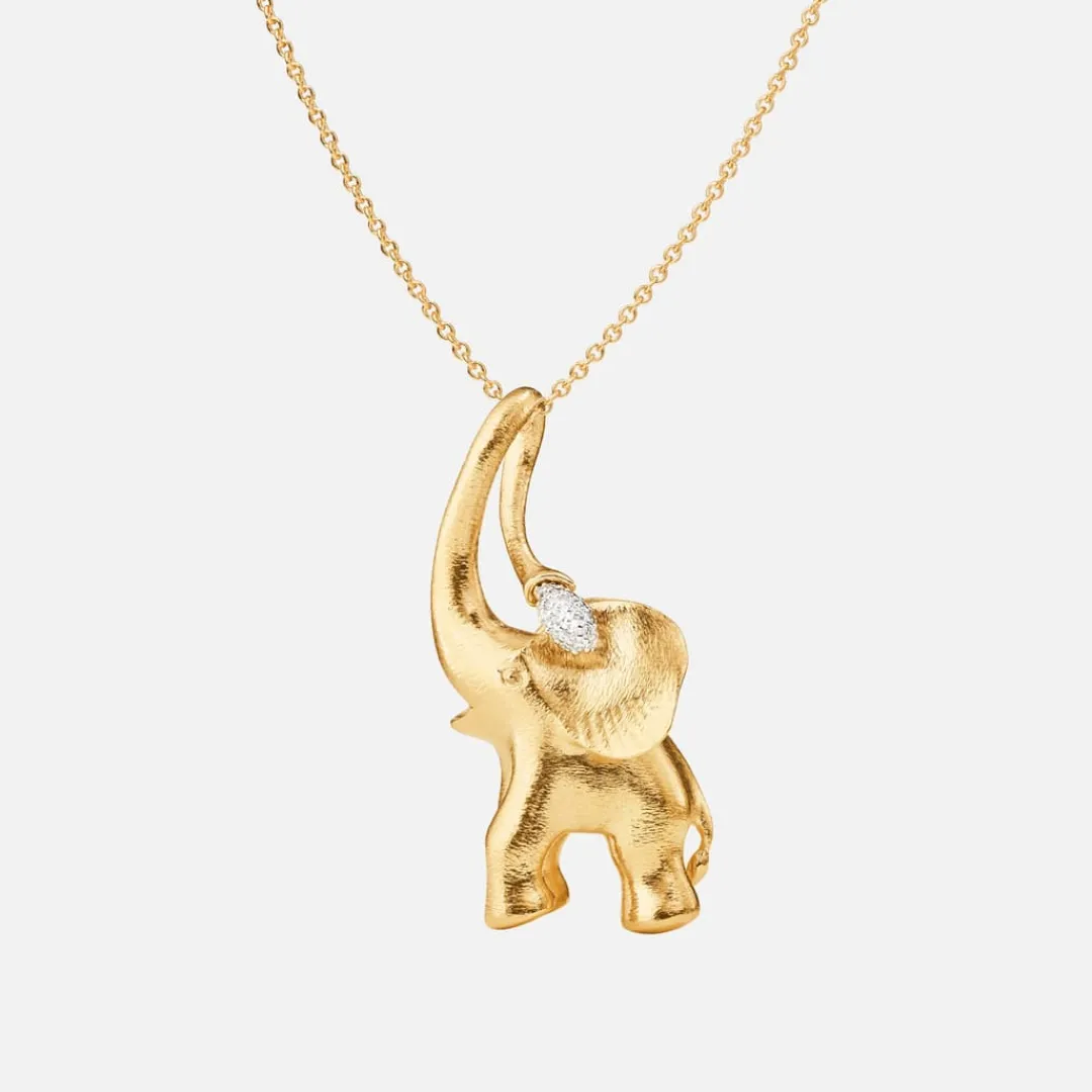 Ole Lynggaard Halsketten | Schmucksets | ELEPHANT-ANHÄNGER groß MIT COLLIER
