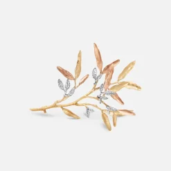 Ole Lynggaard Broschen | Hochkarätige Juwelierkunst | Leaves ast-brosche groß