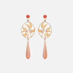 Ole Lynggaard Ohrringpaare | Leaves Dream catcher earrings