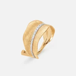 Ole Lynggaard Ringe | Leaves Ring medium pavé