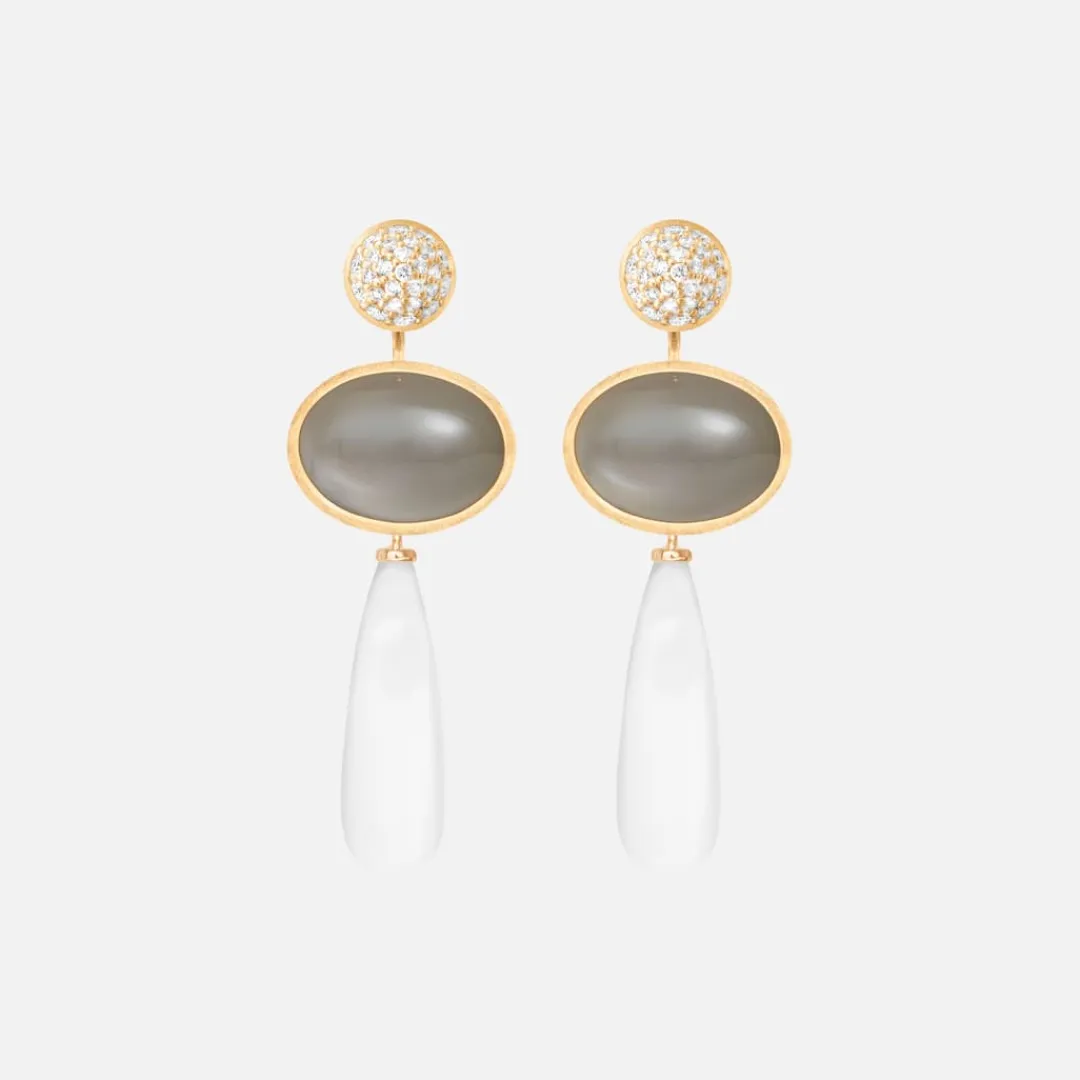 Ole Lynggaard Ohrringpaare | Lotus ohrstecker pavé