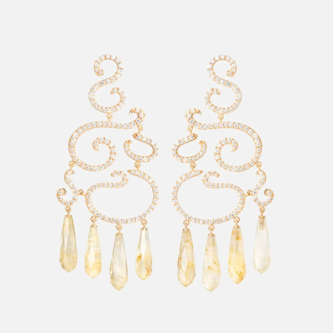 Ole Lynggaard Ohrringpaare | Hochkarätige Juwelierkunst | Love Bands earrings Chandeliers