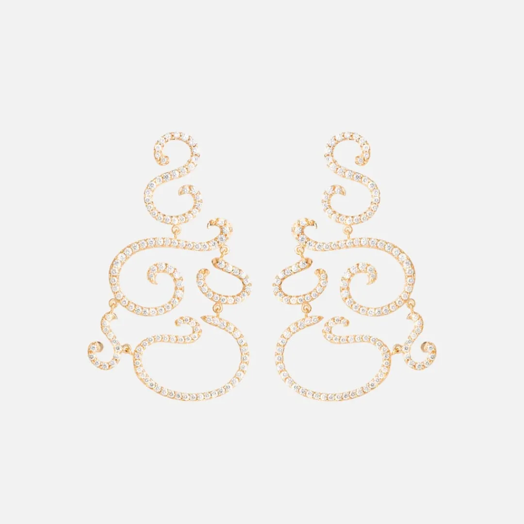 Ole Lynggaard Ohrringpaare | Hochkarätige Juwelierkunst | Love Bands earrings Chandeliers