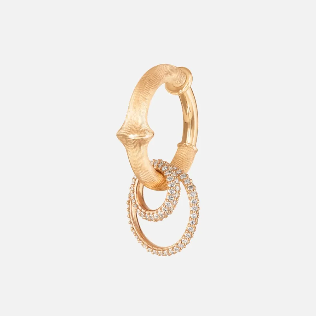 Ole Lynggaard Ohrring Anhänger | Anhänger | Nature earring pendant large pavé