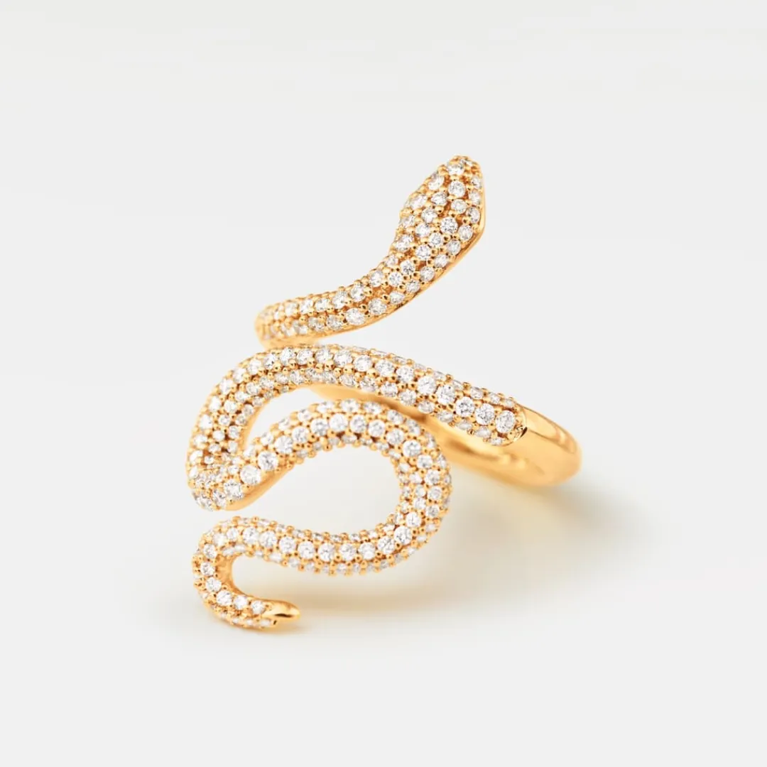 Ole Lynggaard Ringe | Snakes diamantpavé-ring mittel