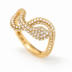 Ole Lynggaard Ringe | Snakes ring pavé klein